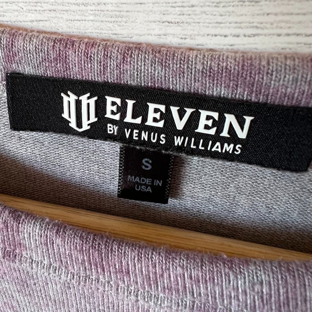 EleVen by Venus Williams Top Womens Size Small Purple and Gray Marbled Cropped - Picture 2 of 16